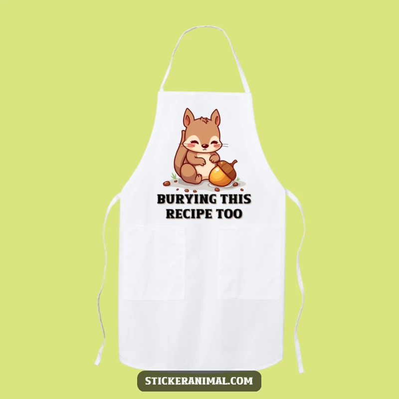 Funny Squirrel Apron: Mischievous Kitchen Helper, Humorous Chef Gift