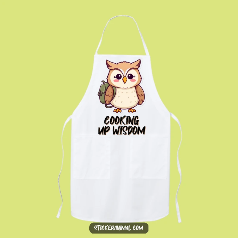 Funny Owl Adventure Apron: Cheerful Explorer, Kitchen Expeditions