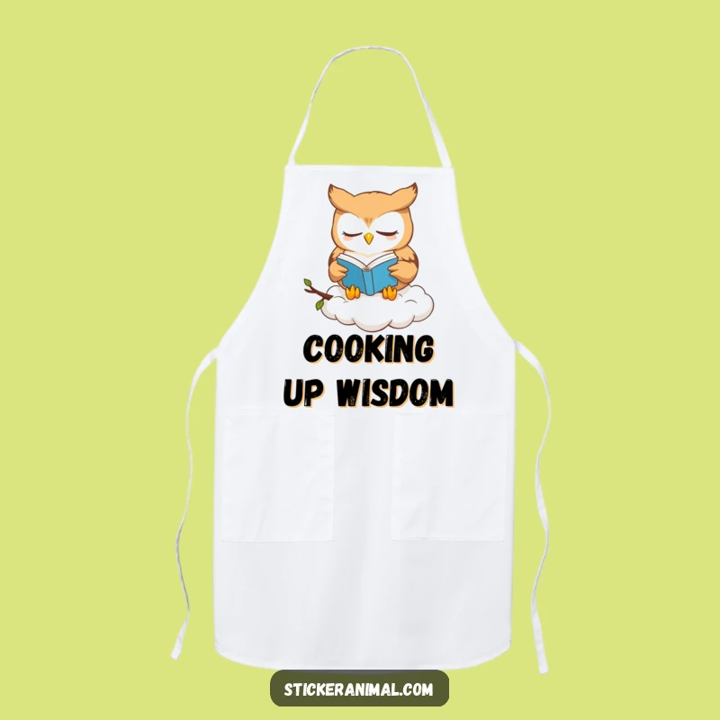 Funny Owl Book Lover Apron: Cute Owl Reads While Cooking Adventures
