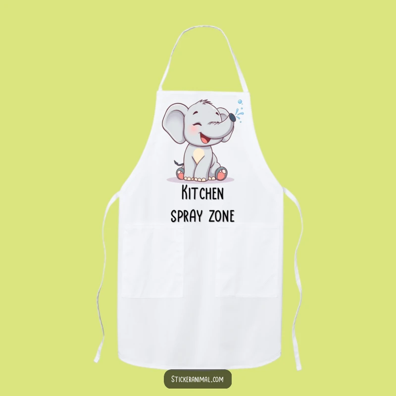 Funny Elephant Calf Kitchen Apron: Cook with Giggles - Perfect Chef Gift!