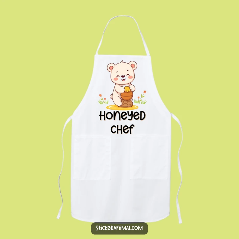 Funny Happy Bear Apron - Cook with Sweet Humor, a Perfect Funny Gift!