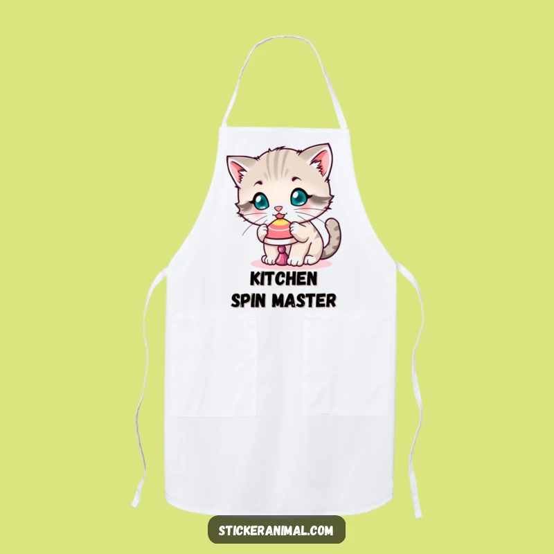 Funny Kitten Balancing Apron - Focus on Fun - Hilarious Funny Gift!