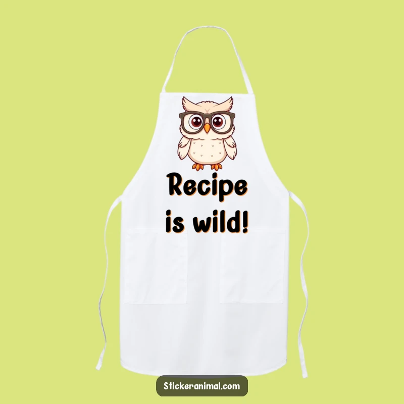 Funny Owl Spectacles Apron: Culinary Wisdom for the Surprised Chef
