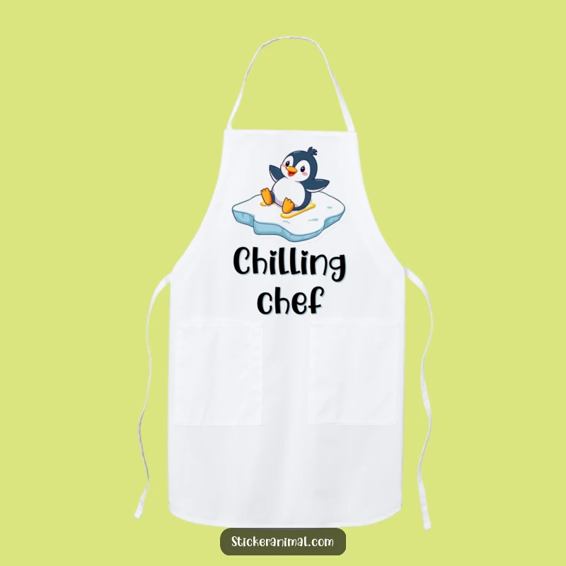 Funny Penguin Apron - Cook with Cool Arctic Flair
