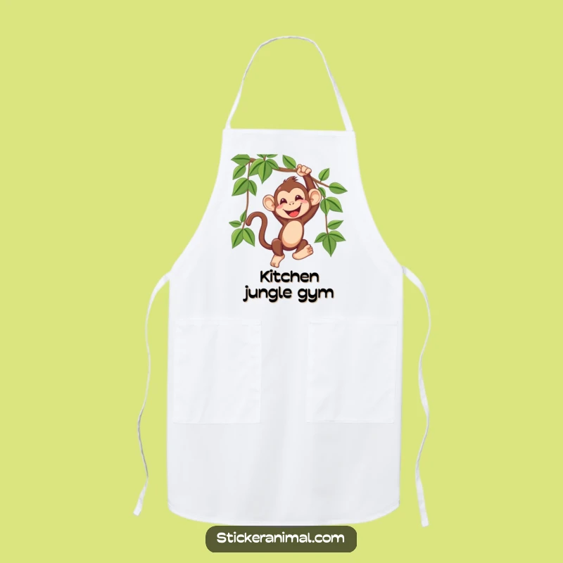 Funny Monkey Vine Swing Apron: Cook with Jungle Giggles!