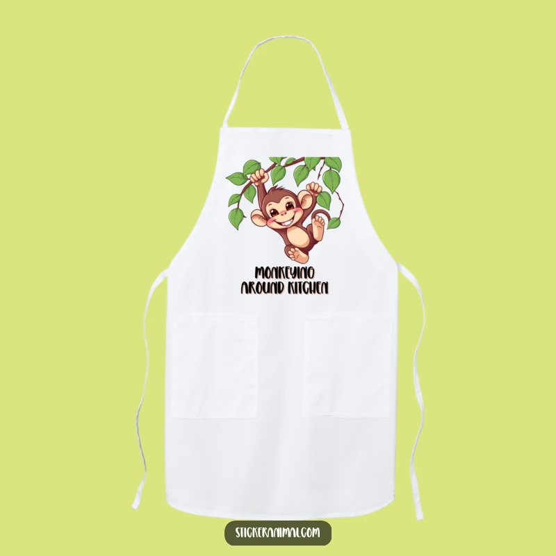 Funny Monkey Swinging Apron: Kitchen Primate Fun, Perfect Chef Gift