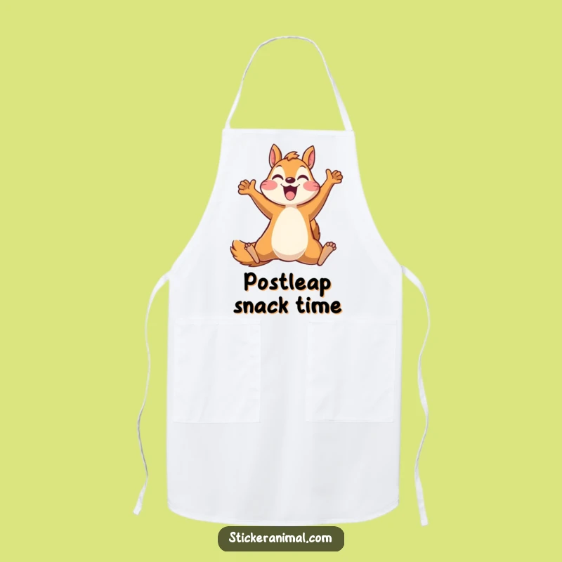Funny Squirrel Leap Apron: Chef's Joyful Companion for a Hilarious Kitchen