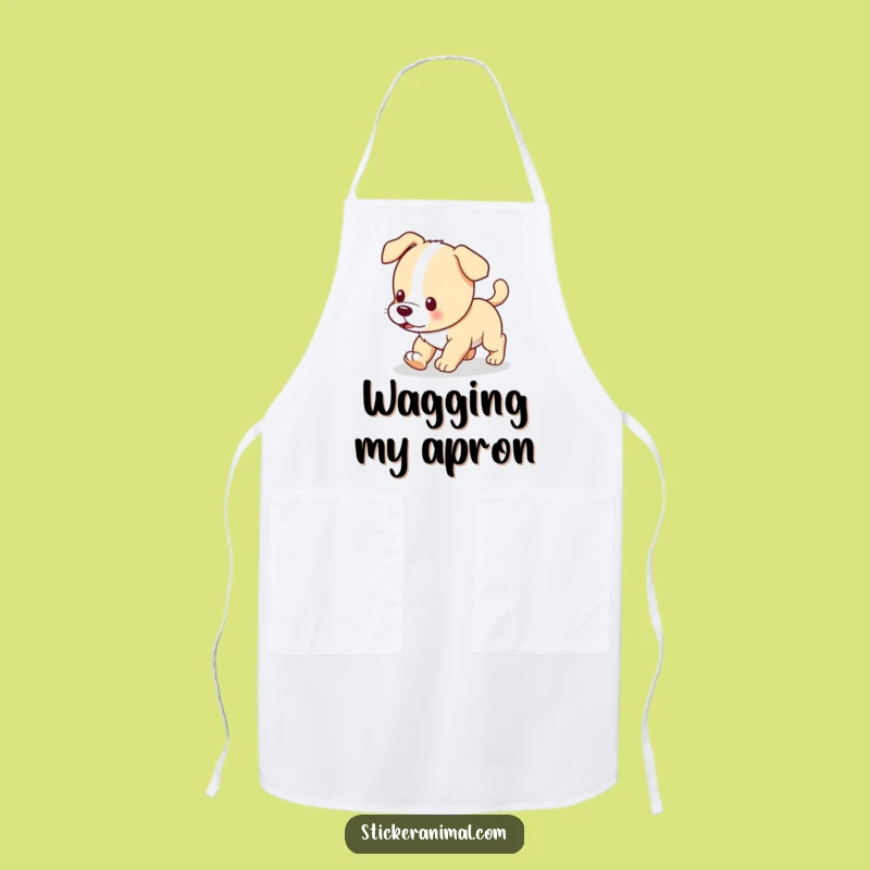 Funny Puppy Apron - Cook with Canine Comedy and Kitchen Fun