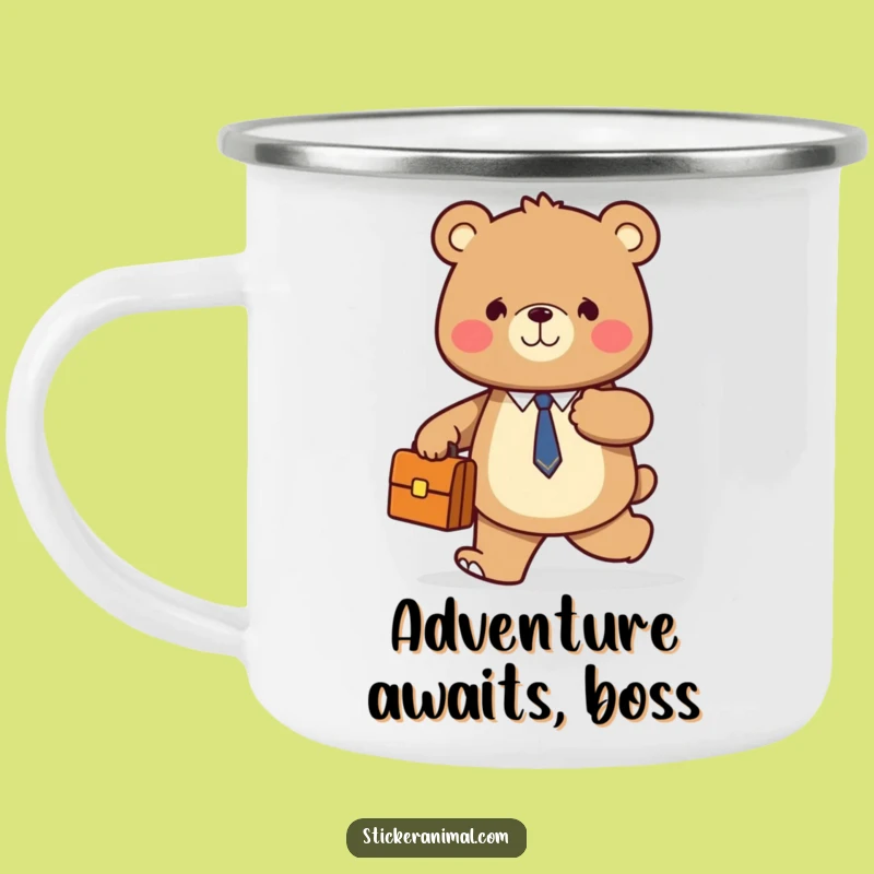 Funny Bear Adventure Mug: Durable Humor for Outdoor Journeys