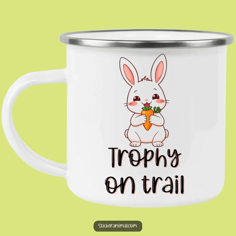 Funny Cheerful Rabbit Camping Mug - Sip Your Wins Outdoors, an Amazing Funny Gift!