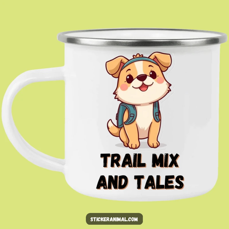 Durable Funny Bouncing Dog Adventure Camping Mug, a Perfect Outdoor Gift