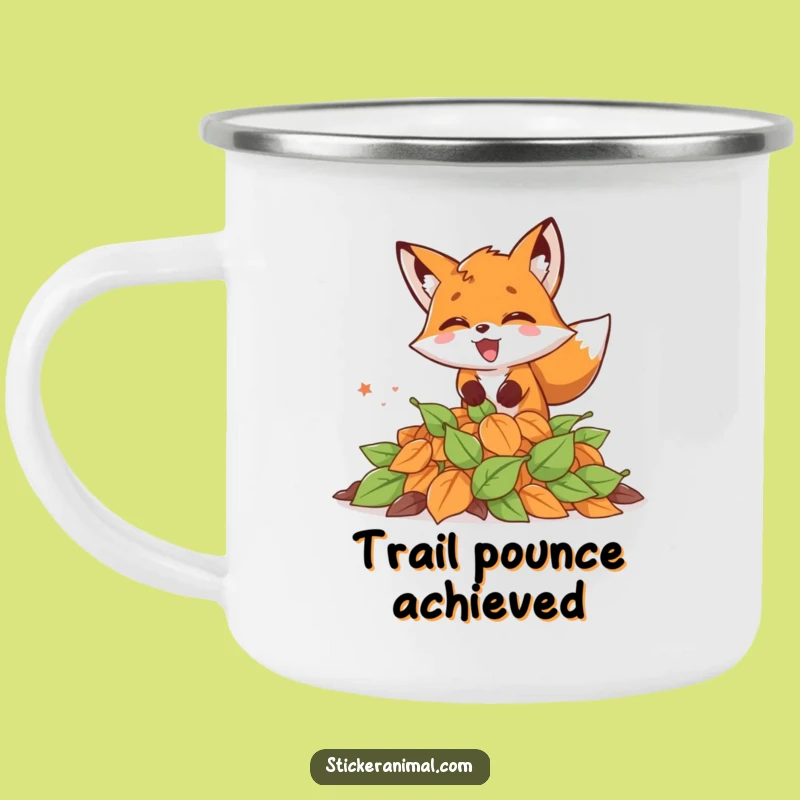 Funny Excited Fox Camping Mug - Sip Autumn Joy Outdoors, an Amazing Funny Gift!