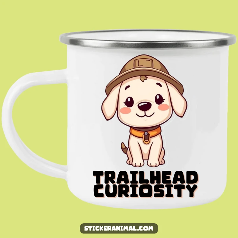Funny Explorer Puppy Camping Mug: Adventure Fuelled By Hilarious Curiosity