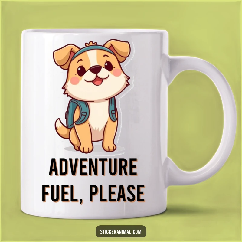 Funny Bouncing Dog Adventure Mug, a Perfect Gift for Dog Lovers