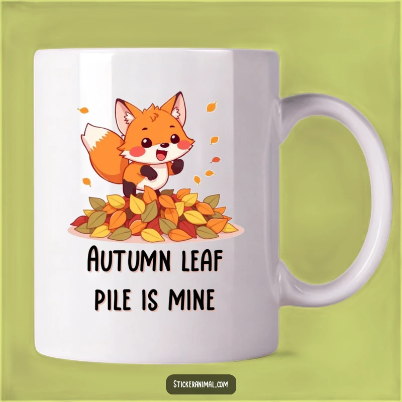 Funny Fox Pouncing Leaves Mug: An Exciting and Hilarious Woodland Creature Gift