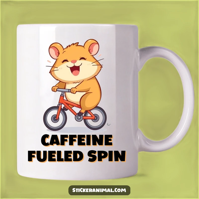 Funny Hamster Bike Mug: Speedy Spin Gift for Energetic Souls