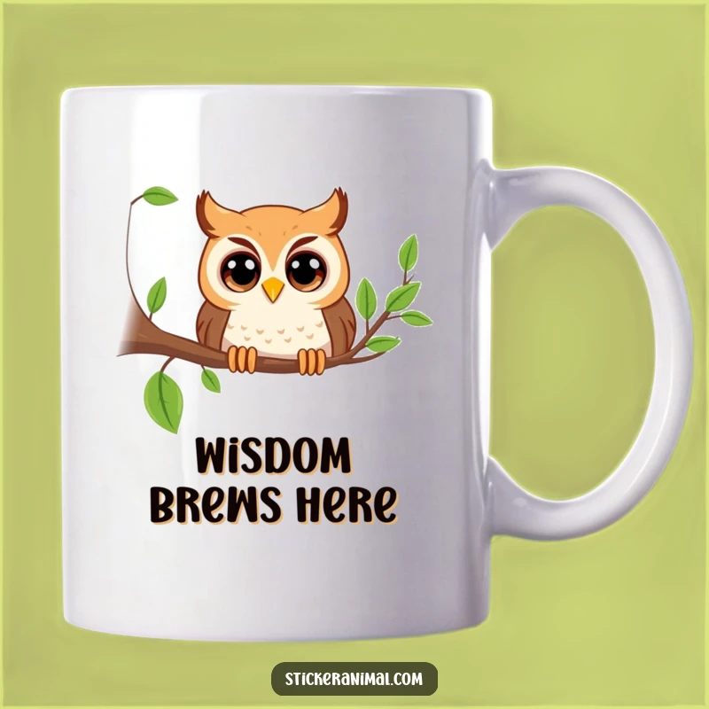 Funny Owl Big Eyes Mug: Playful Peeking Character, Perfect Funny Gift!