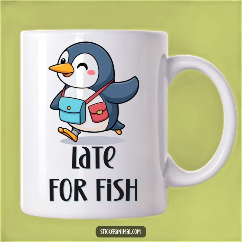 Funny Penguin Messenger Bag Mug: A Cheerful Companion for Your Daily Commute