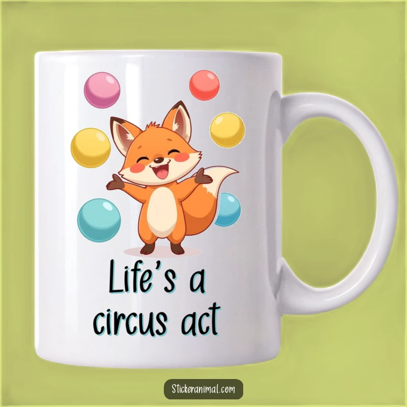 Funny Fox Juggling Mug - Master of Fun - Perfect Funny Gift!