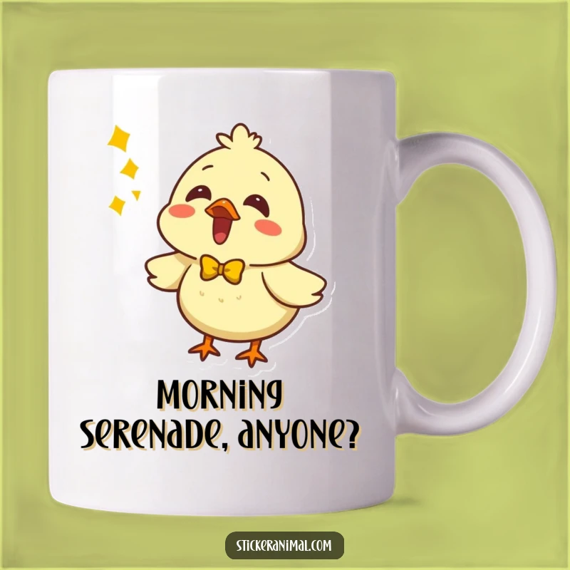 Funny Chirping Chick Singing Mug, a Perfect Gift for Music Lovers