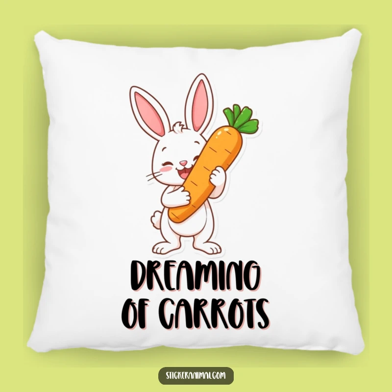 Funny Bunny Carrot Trophy Pillow: Cozy Comfort With Hilarious Victory