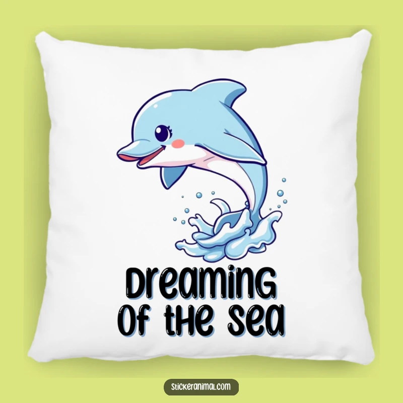Funny Dolphin Leap Pillow: Cozy Ocean Comfort, Perfect Accent Gift