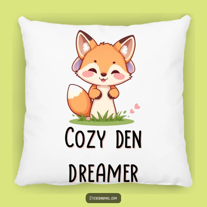 Funny Fox Cub Pillow - Cuddle Up with Woodland Mischief and Cozy Humor