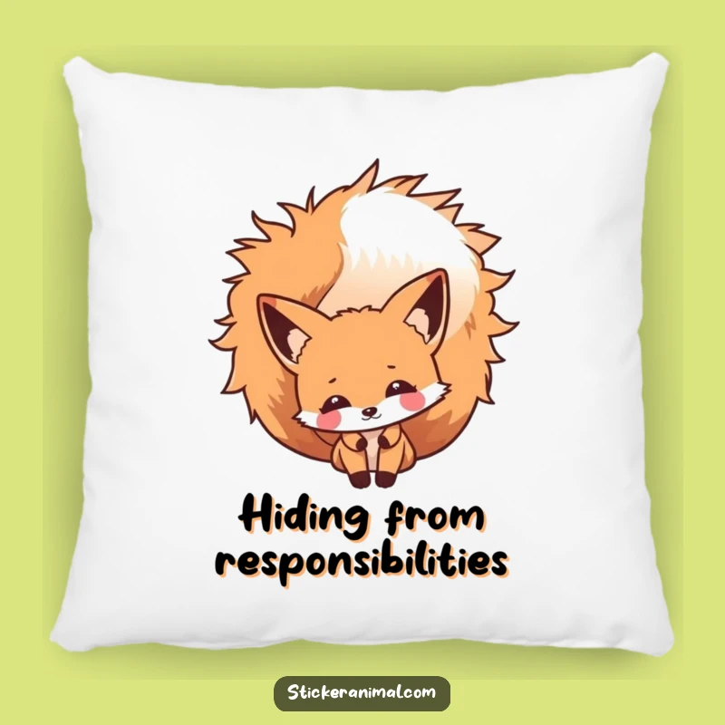 Funny Fox Peek Pillow: Cozy Woodland Accent, Perfect Comfort Gift