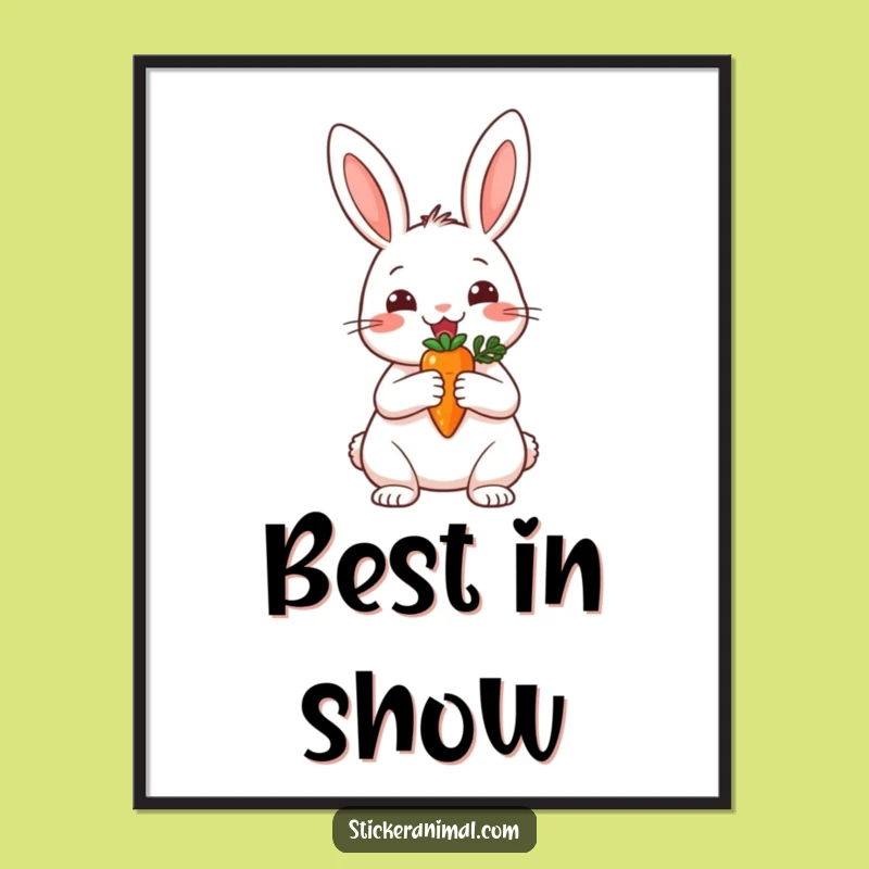 Funny Cheerful Rabbit Digital Art - Instant Victory Humor, a Fantastic Funny Gift!
