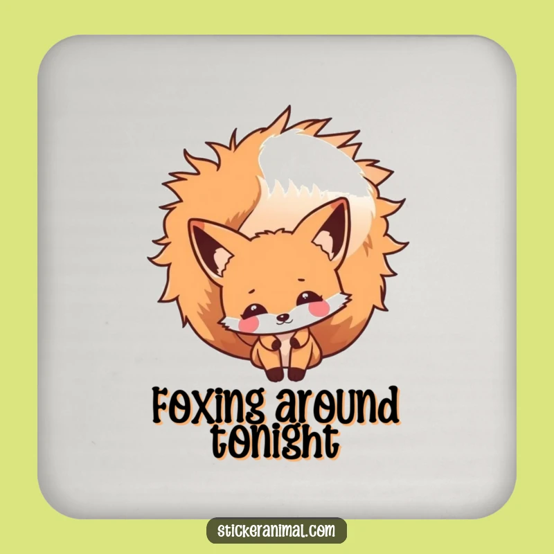 Funny Fox Peek Coaster Set: Woodland Protection, Perfect Gift