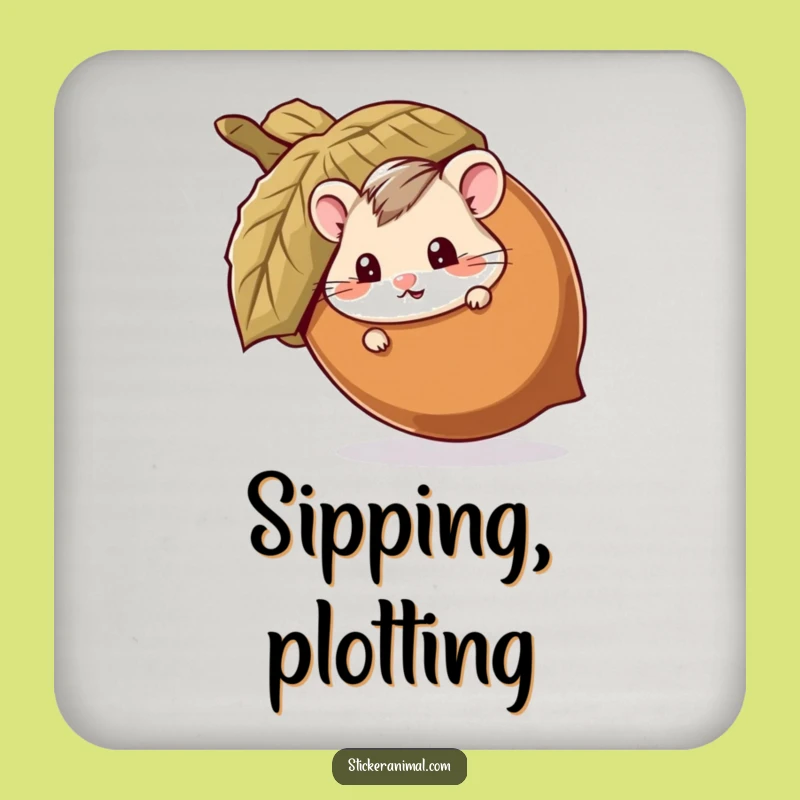 Funny Hamster Acorn Coasters: Protect Surfaces With Hilarious Hide & Seek