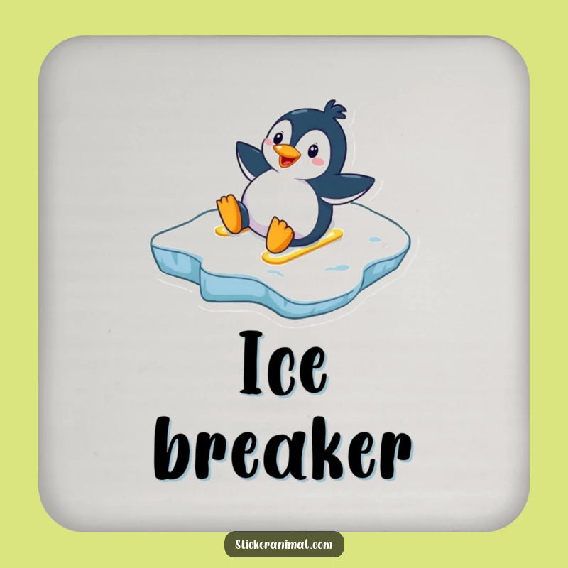 Funny Penguin Drink Coaster - Protect Surfaces with Arctic Fun