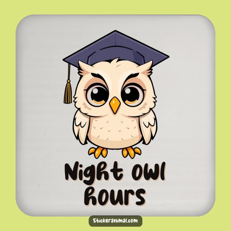 Funny Surprised Owl Coasters - Protect Surfaces with Hooty Humor, a Delightful Funny Gift!