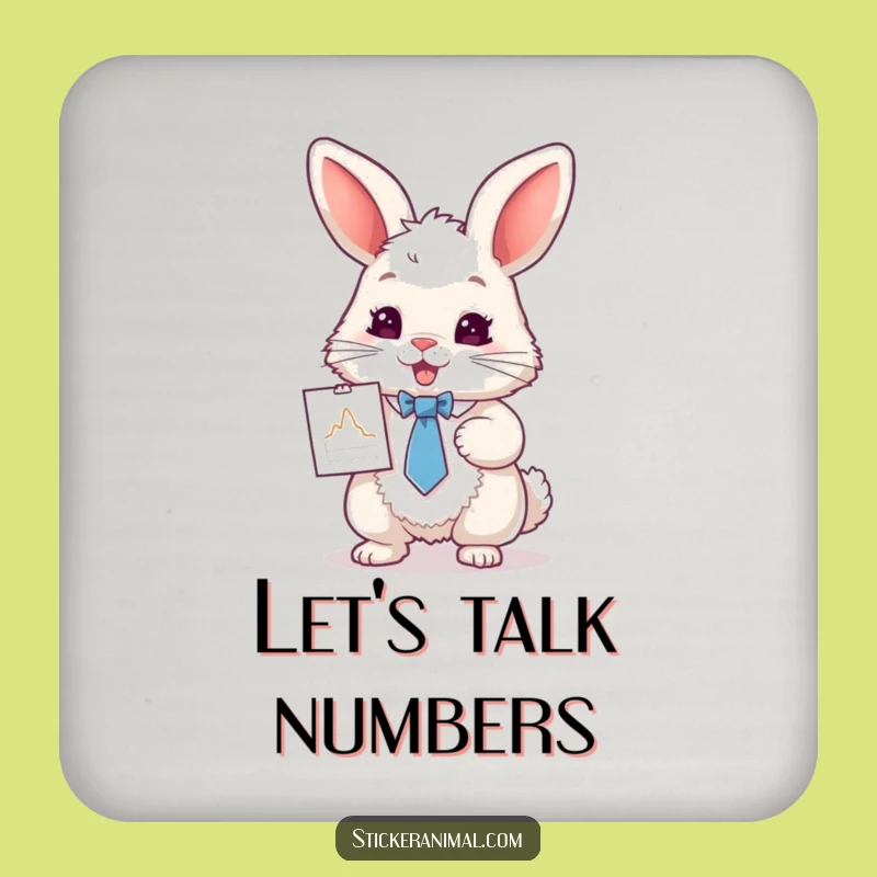 Funny Rabbit Desk Coaster: Protect Your Surfaces with Humorous Business Style