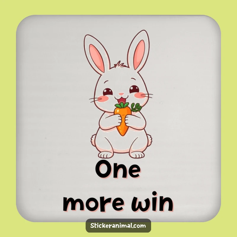 Funny Cheerful Rabbit Coasters - Protect Surfaces with Trophy Humor, a Delightful Funny Gift!