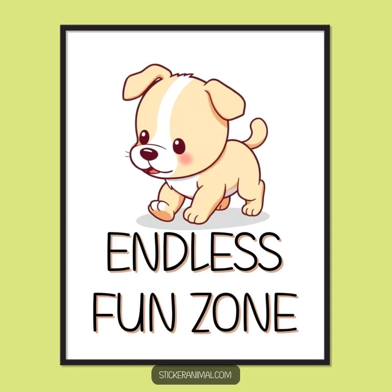 Funny Puppy Poster - Bring Playful Canine Comedy to Your Walls