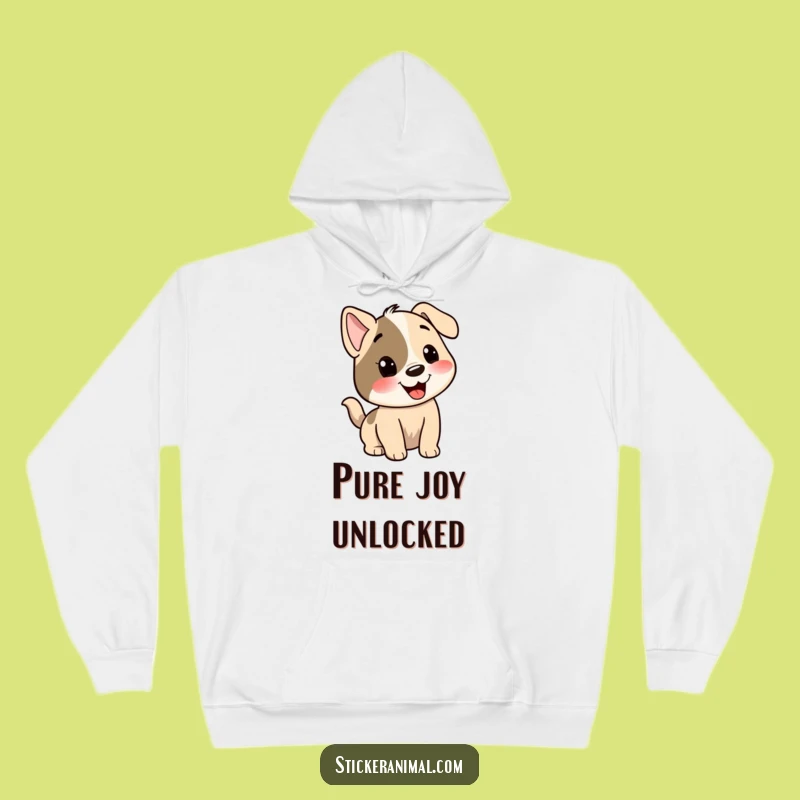 Cozy Funny Dog Hoodie: Enthusiastic Wagging Tail Character Comfort Gift