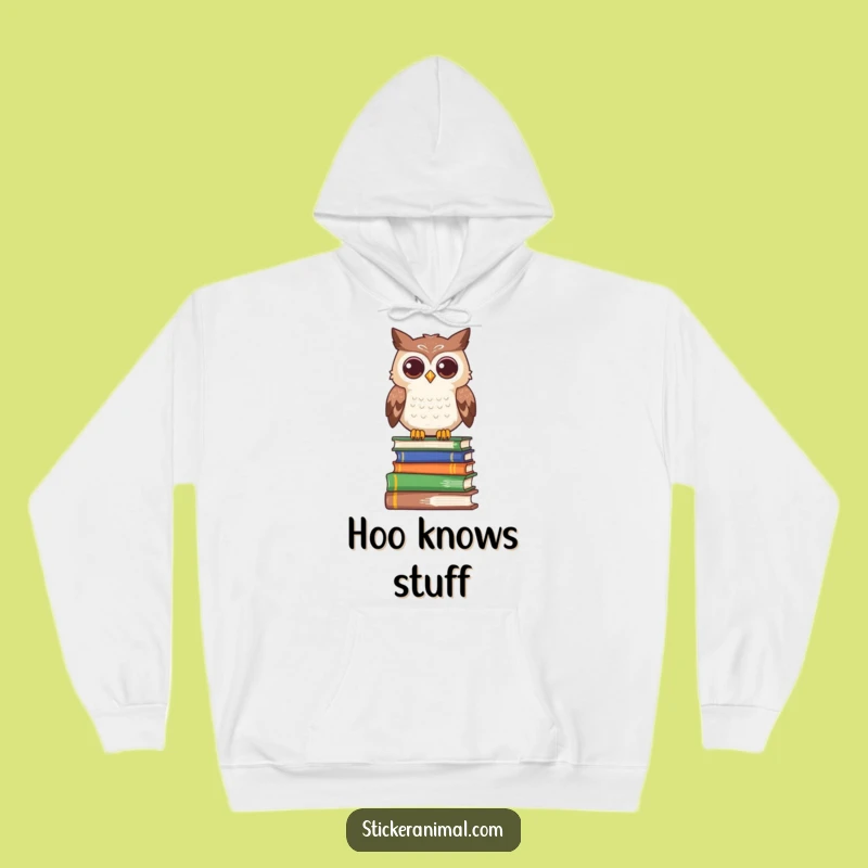 Cozy Funny Owl Hoodie: Curious Book Character Comfort Gift