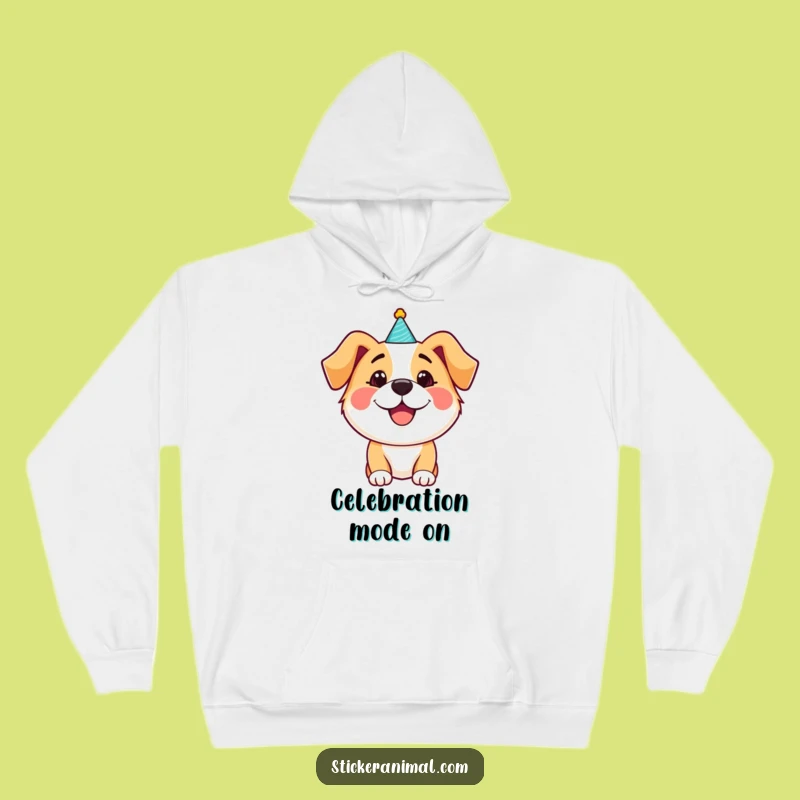 Funny Dog Party Hat Hoodie: Cozy Happy Pup Comfort, Warm & Funny Gift!