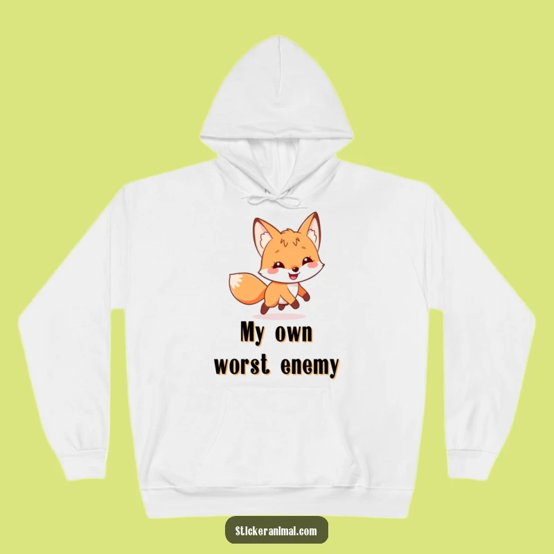Funny Fox Tail Chase Hoodie: Cozy Comfort, Perfect Whimsical Gift for Anyone