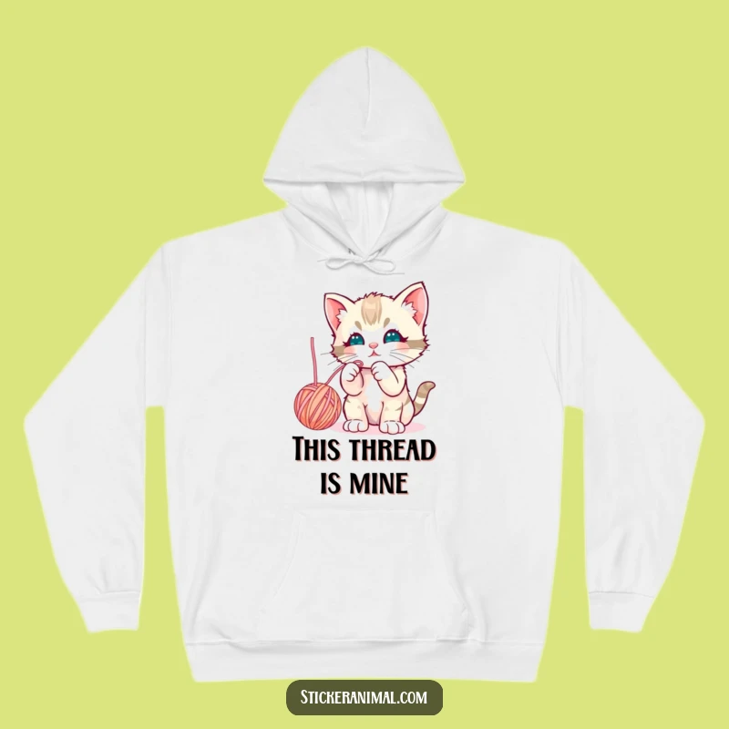 Funny Kitten Comfort Hoodie: Curious Cat Cozy Gift