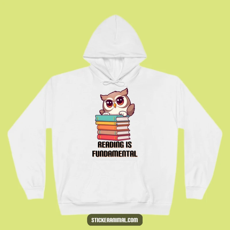 Funny Owl Book Hoodie: Cozy Reader Sweatshirt, Ideal Funny Gift