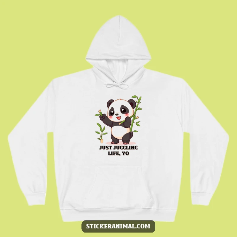 Funny Panda Comfort Hoodie: Playful Cub Bamboo Warmth Gift