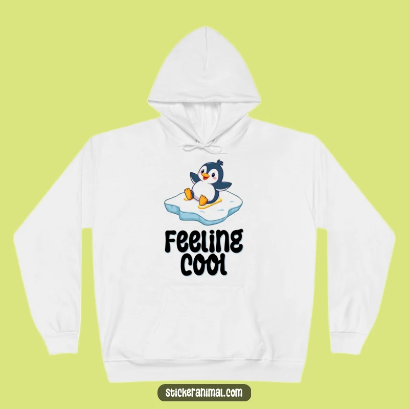 Funny Penguin Hoodie - Cozy Up with Arctic Sliding Fun