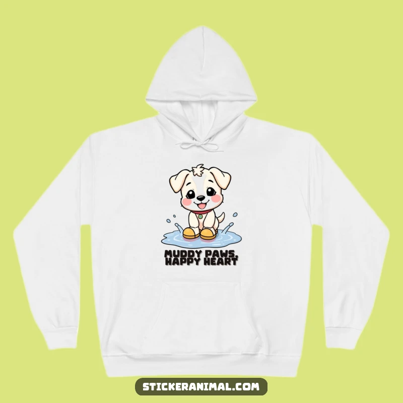 Funny Puppy Splash Hoodie - Cozy & Playful Comfort - Ideal Funny Gift!