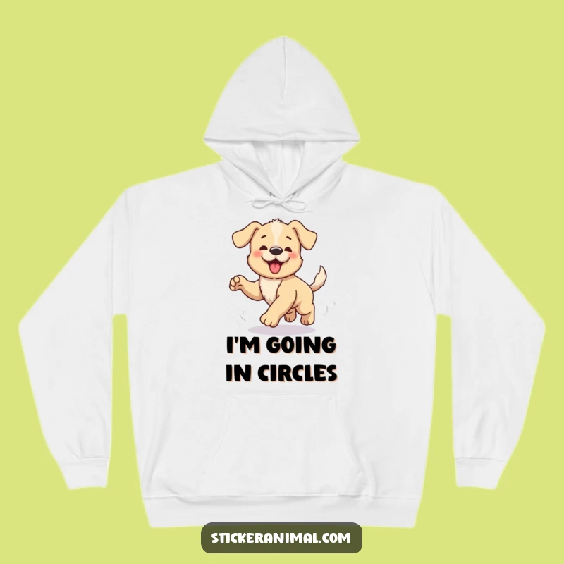 Funny Puppy Tail Chase Hoodie: Cozy Comfort & Canine Comedy