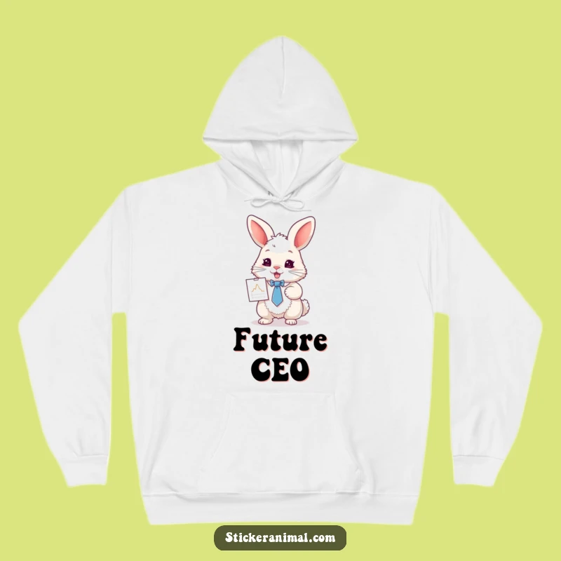 Funny Rabbit Business Hoodie: Cozy and Comical Gift for Professionals