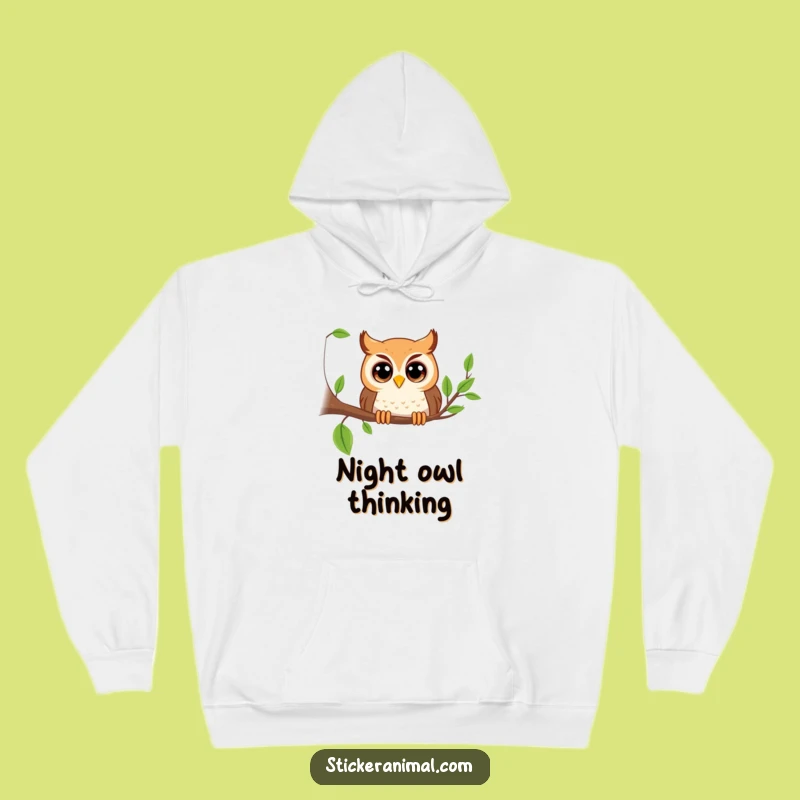 Funny Owl Big Eyes Hoodie: Cozy Peeking Character Comfort, Warm & Funny Gift!