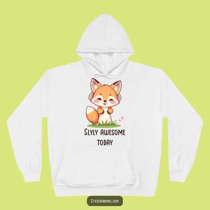 Funny Fox Cub Hoodie - Cozy Comfort with Woodland Mischief and Humor