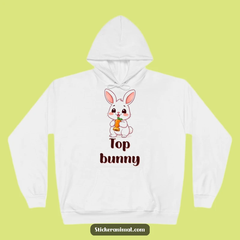 Cozy Funny Cheerful Rabbit Hoodie - Warm Bunny Trophy Sweatshirt Gift